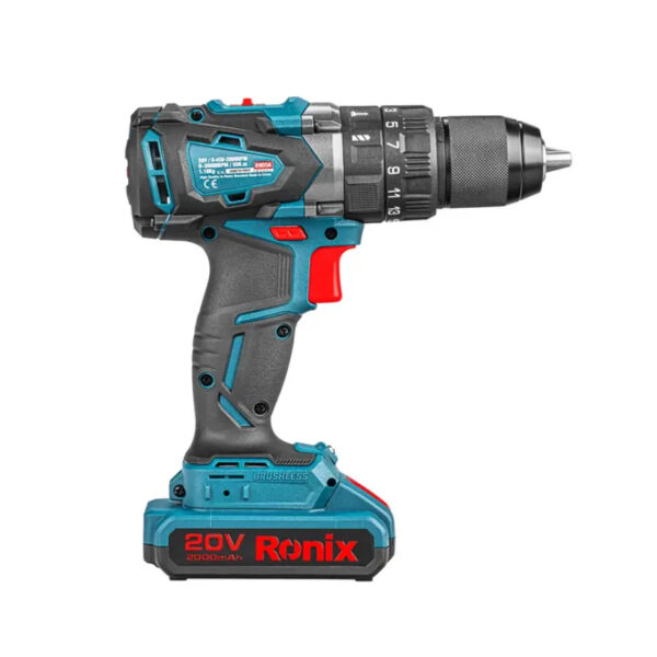 AKUMULATORSKA UDARNA BUŠILICA BRUSHLESS 2SP (2X2AH) 8905K BMC 20V/55NM RONIX - Image 14