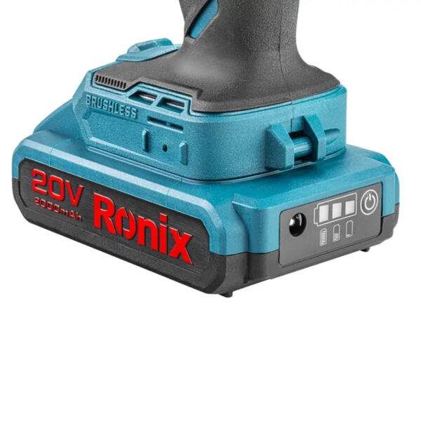 AKUMULATORSKA UDARNA BUŠILICA BRUSHLESS 2SP (2X2AH) 8905K BMC 20V/55NM RONIX - Image 11