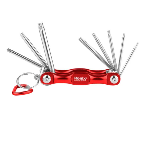 SKLOPIVI SET TORX KLJUČEVA 8-DELNI CR-V RH-2041  T9-T40 RONIX - Image 2